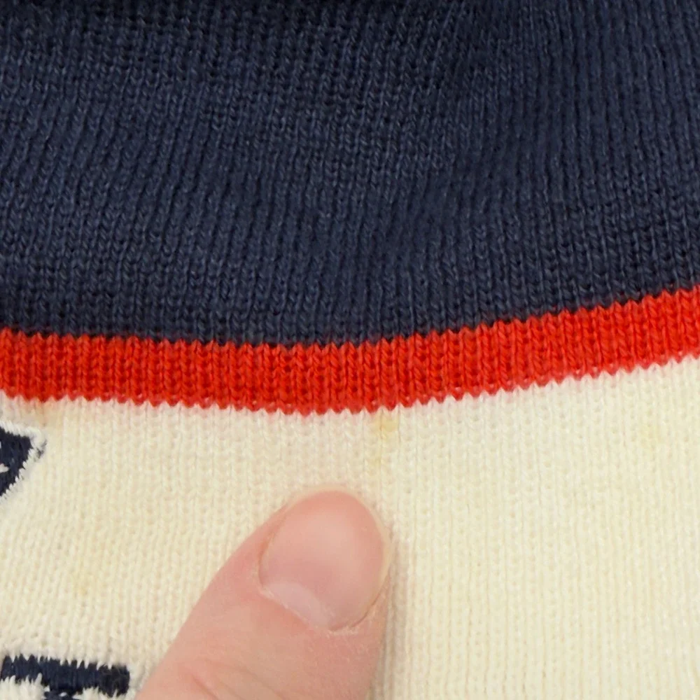 New‎ England Patriots NFL Football Beanie Hat Adult OSFA Red White Blue Reebok